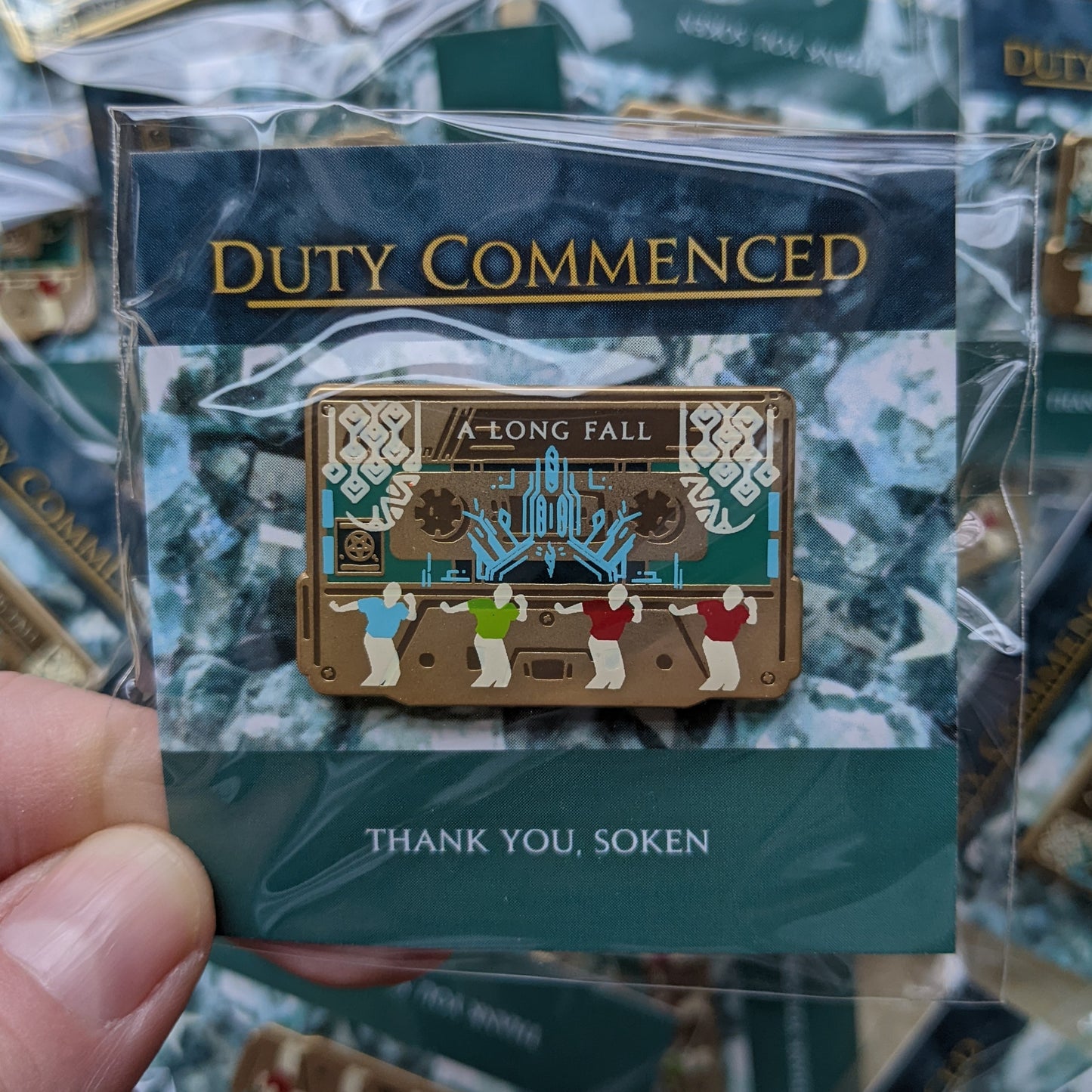 A LONG FALL FFXIV MIXTAPE - Cassette Enamel Pin